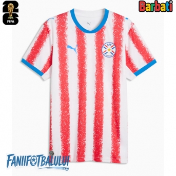 Paraguay Tricou Fotbal Replică Mondial 2026 Barbati Acasa